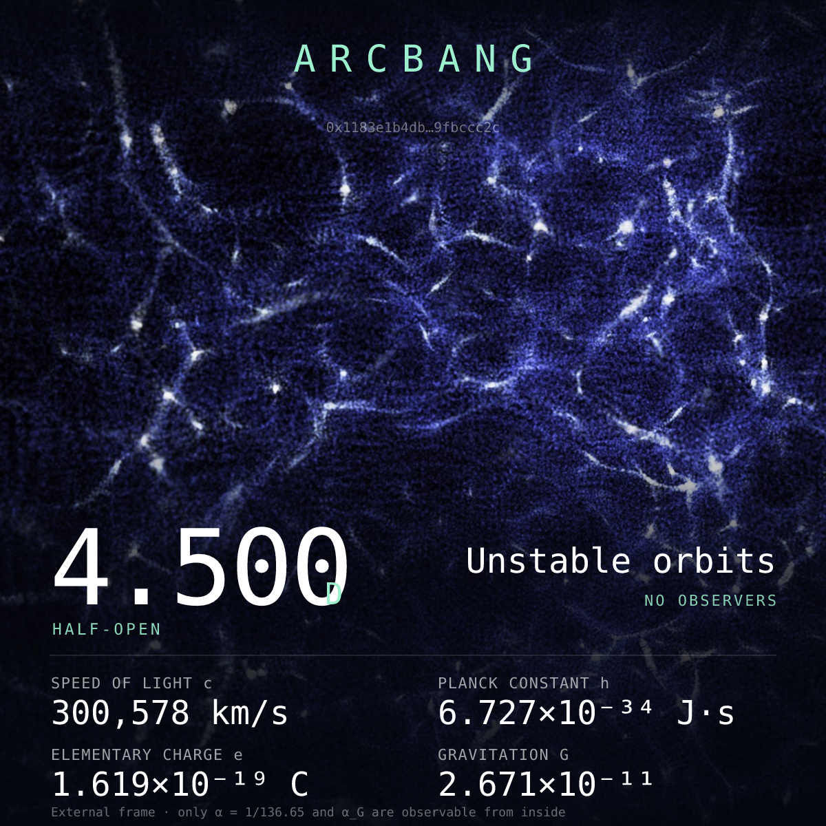 Universe from Arc block #137 — Unstable orbits
