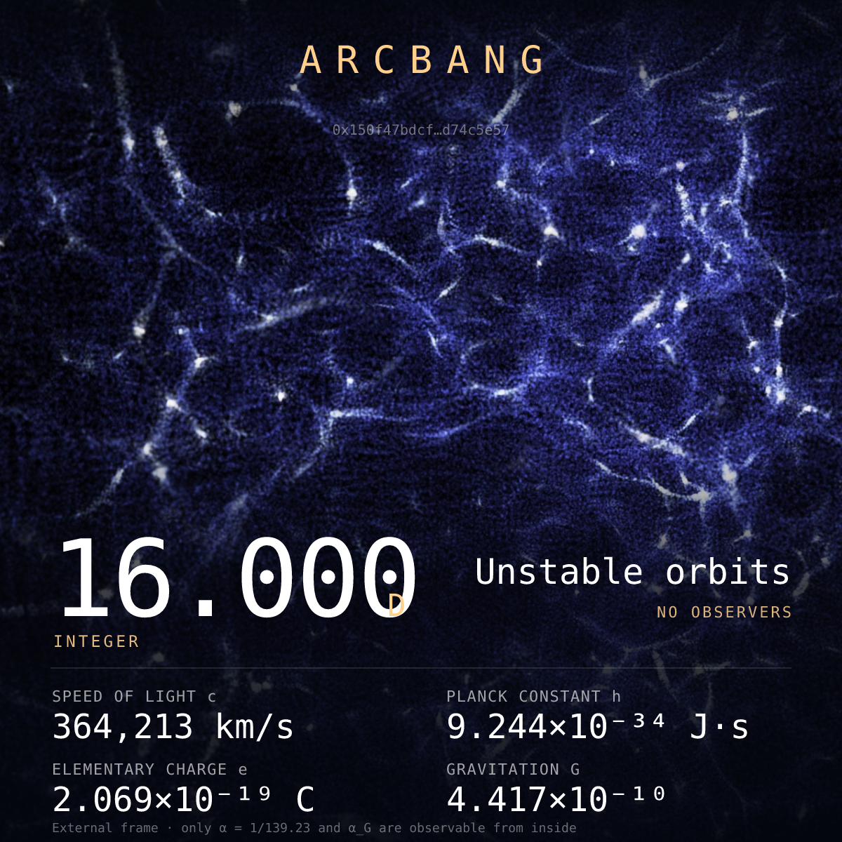 Universe from Arc block #89 — Unstable orbits
