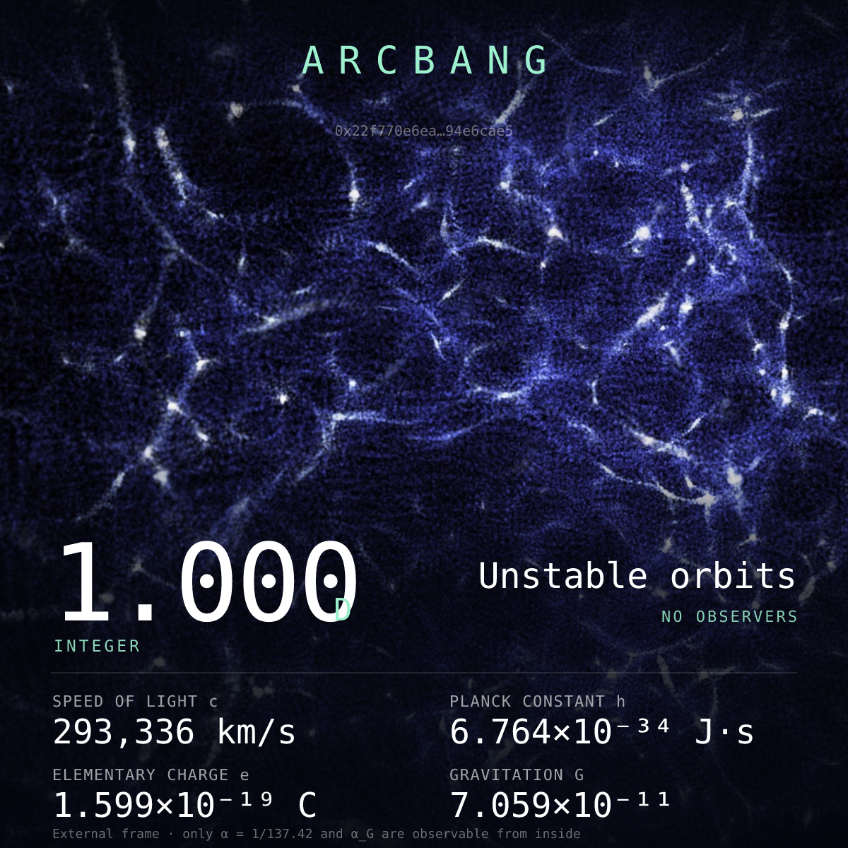 Universe from Arc block #60 — Unstable orbits