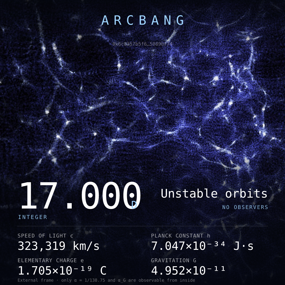 Universe from Arc block #300 — Unstable orbits