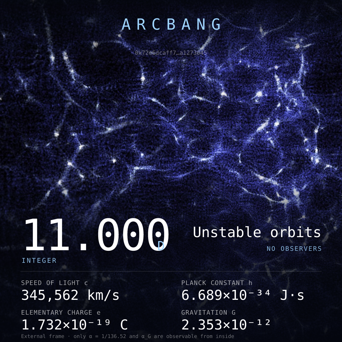 Universe from Arc block #125 — Unstable orbits