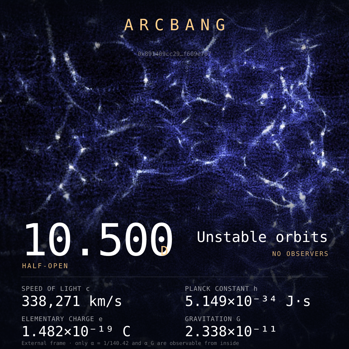 Universe from Arc block #377 — Unstable orbits