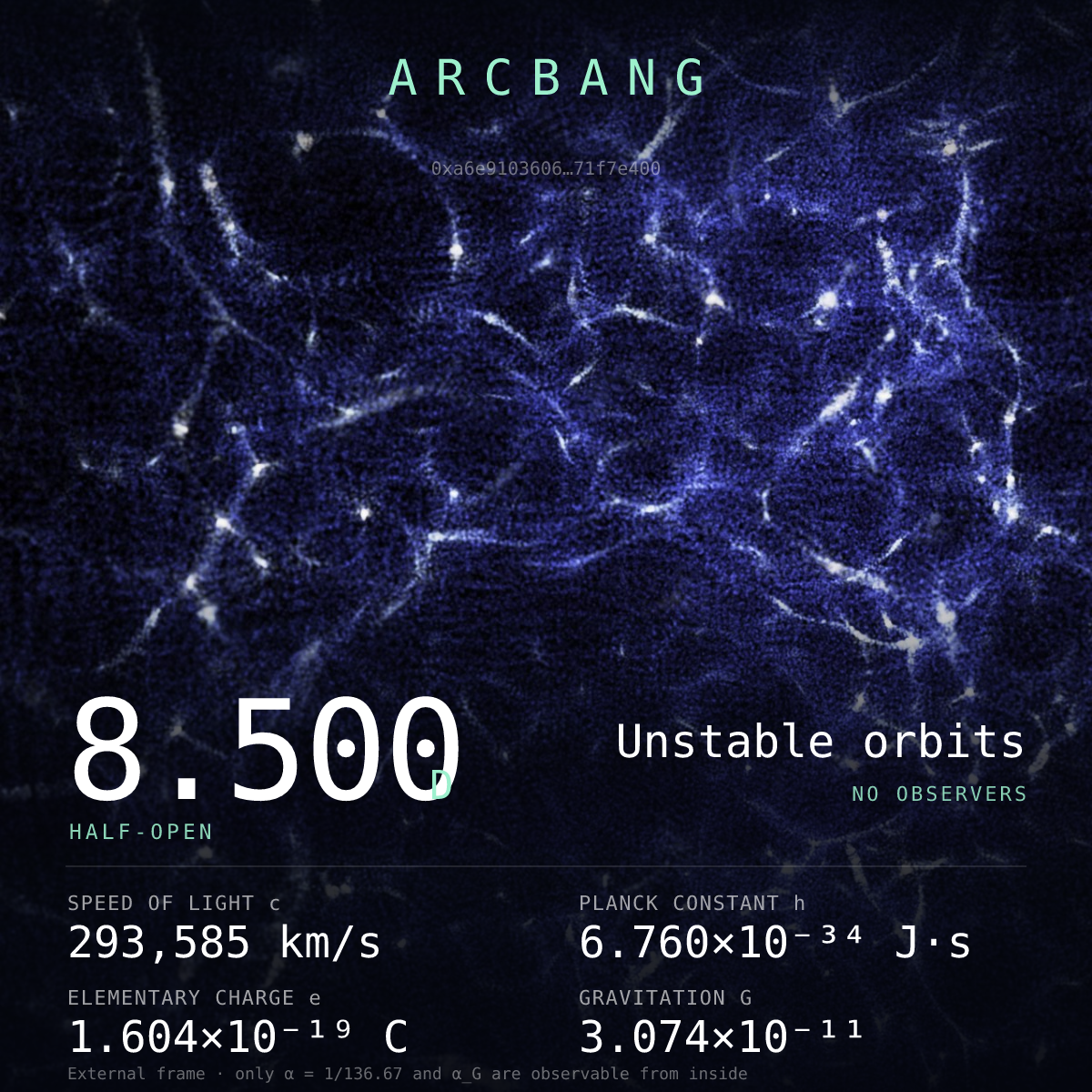 Universe from Arc block #700 — Unstable orbits
