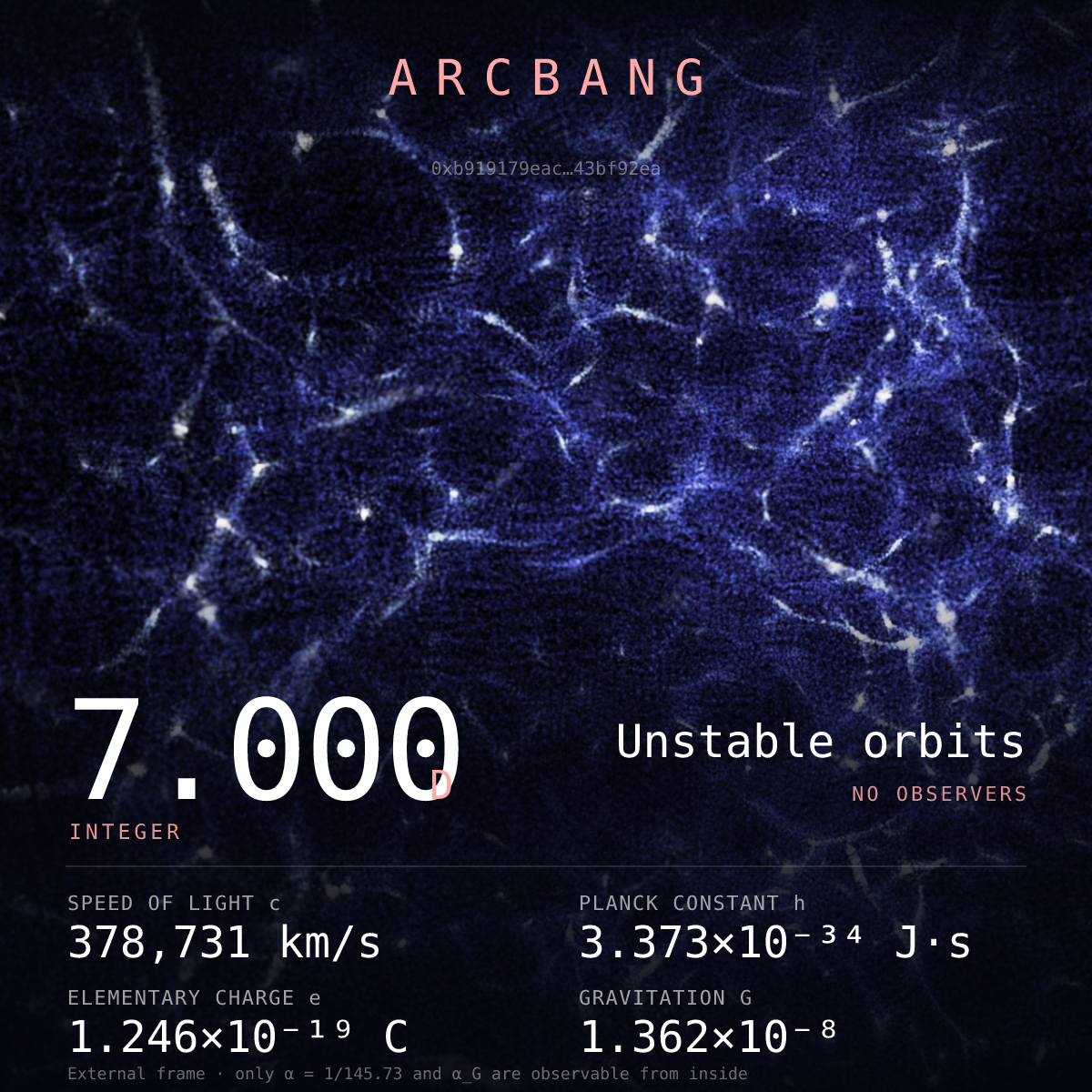 Universe from Arc block #142 — Unstable orbits