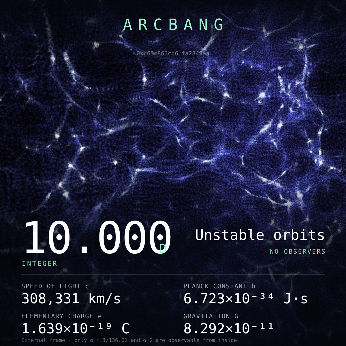 Universe from Arc block #102 — Unstable orbits