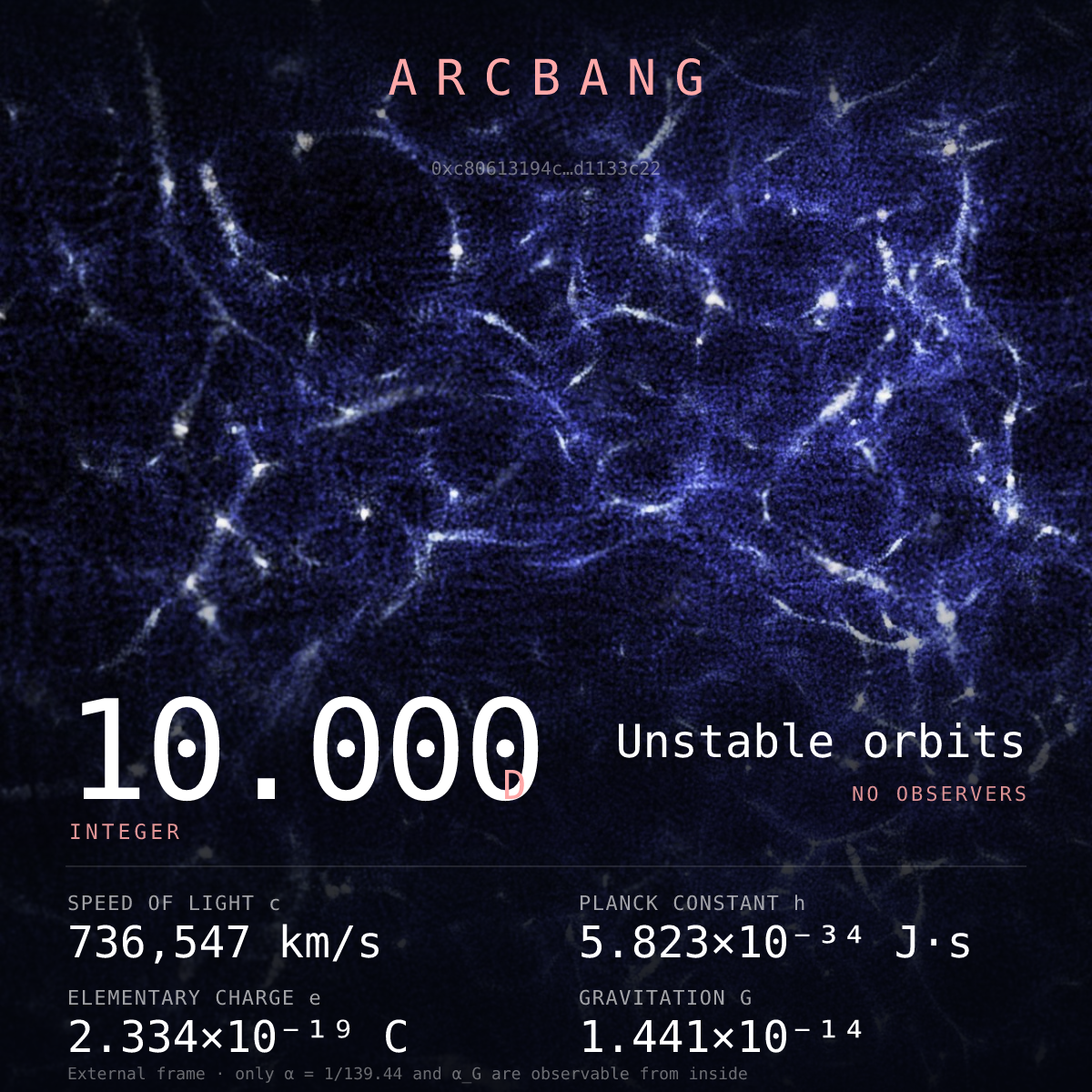 Universe from Arc block #74 — Unstable orbits