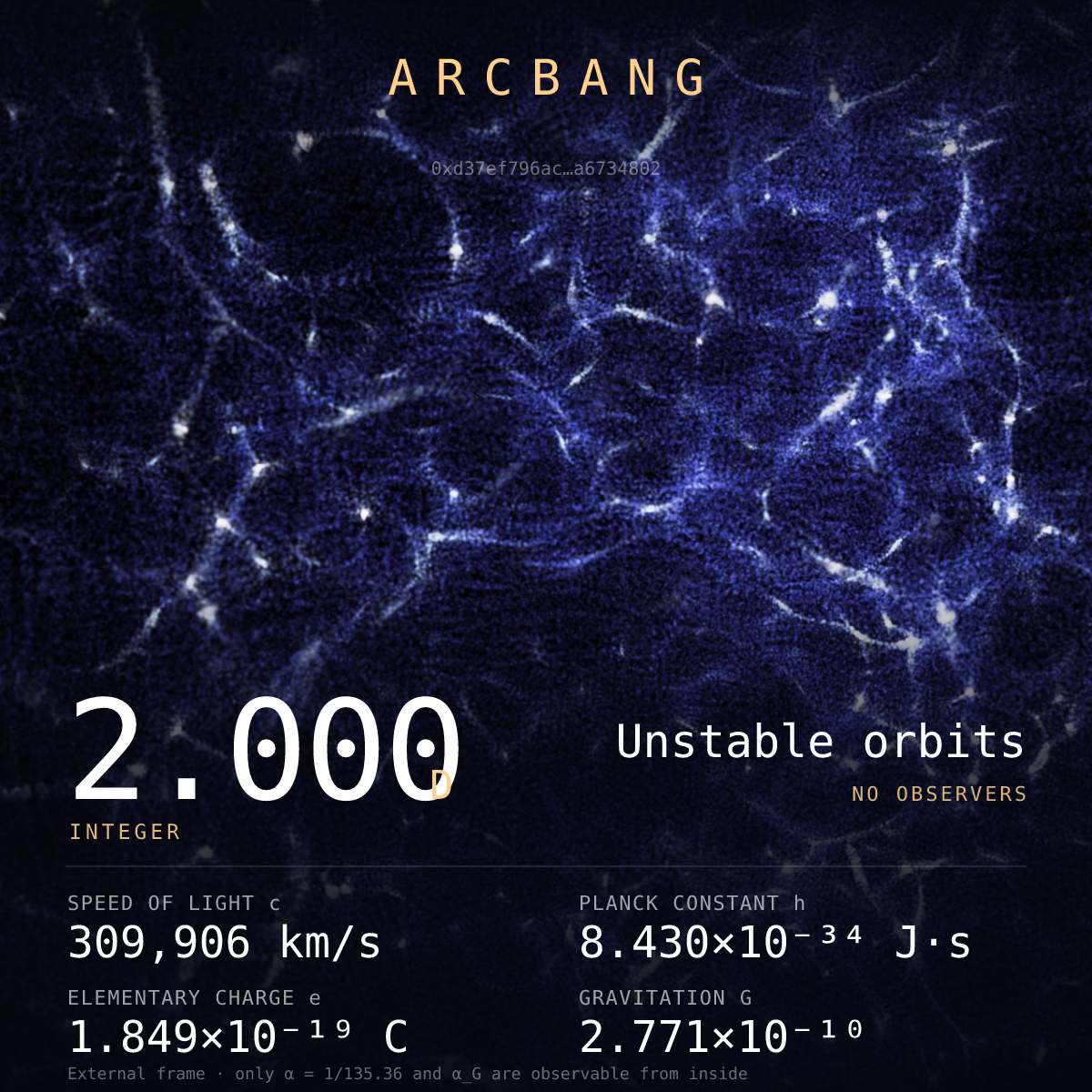 Universe from Arc block #526 — Unstable orbits