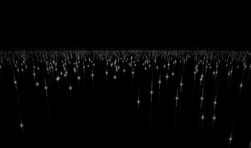 Black plane pierced by silver lines (D=2.50)